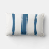 Navy Blue and White Stripe  ランバークッション (裏面)