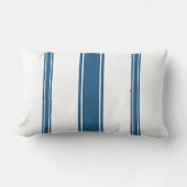 Navy Blue and White Stripe  ランバークッション (正面)