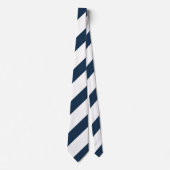 Navy Blue and White Stripes ネクタイ (正面)