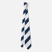 Navy Blue and White Stripes ネクタイ (裏面)