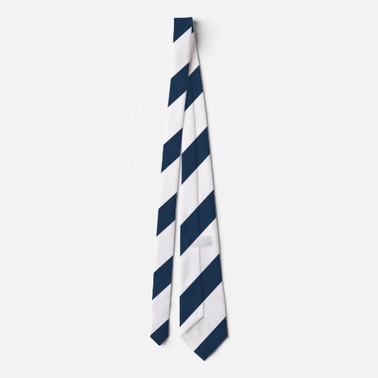 Navy Blue and White Stripes ネクタイ (裏面)