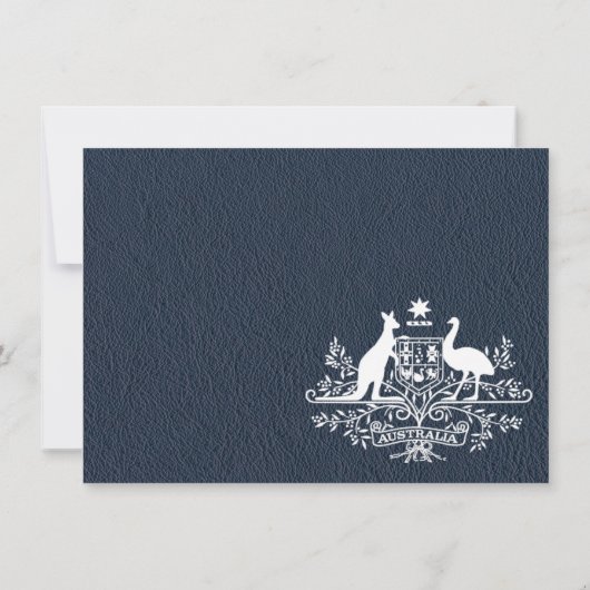Navy Blue Australiaの写真結婚ありがとう サンキューカード (裏面)