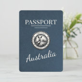 Navy Blue Australia Passportの保存日 セーブザデート (スタンド正面)