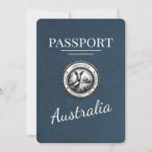 Navy Blue Australia Passportの保存日 セーブザデート (正面)