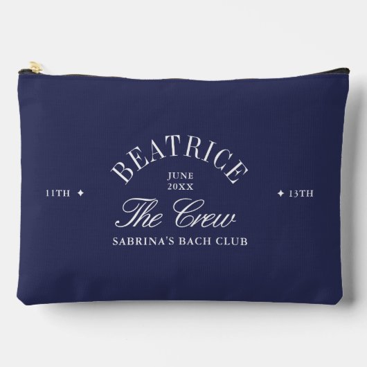 Navy Blue Bachelorette Bach Club Cosmetic Bag  アクセサリーポーチ (正面)
