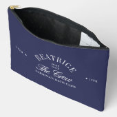 Navy Blue Bachelorette Bach Club Cosmetic Bag  アクセサリーポーチ (見開き)