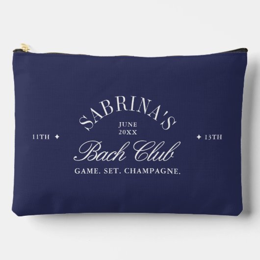 Navy Blue Bachelorette Bach Club Cosmetic Bag  アクセサリーポーチ (正面)