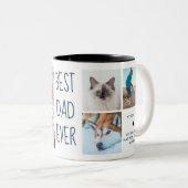 Navy Blue | Best DadEver Custom Photo Mug ツートーンマグカップ (正面右)
