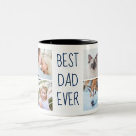 Navy Blue | Best DadEver Custom Photo Mug ツートーンマグカップ