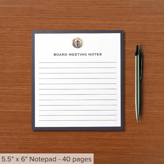 Navy Blue Board MeetingノートNotepad ノートパッド