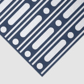 Navy Blue Bone Inlay Border Dots Decoupage Paper 薄葉紙 (詳細)