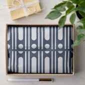Navy Blue Bone Inlay Border Dots Decoupage Paper 薄葉紙 (ギフト)