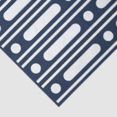 Navy Blue Bone Inlay Border Dots Decoupage Paper 薄葉紙 (詳細)