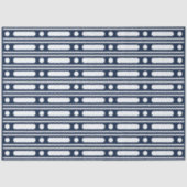 Navy Blue Bone Inlay Border Dots Decoupage Paper 薄葉紙 (正面)