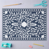 Navy Blue Bone Inlay Decoupage Paper 薄葉紙 (クラフト)