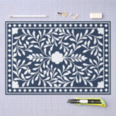 Navy Blue Bone Inlay Decoupage Paper 薄葉紙 (クラフト)