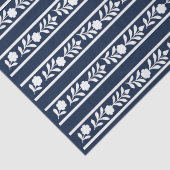 Navy Blue Bone Inlay Floral Border Decoupage Pape  薄葉紙 (詳細)