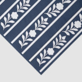 Navy Blue Bone Inlay Floral Border Decoupage Paper 薄葉紙 (詳細)