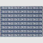 Navy Blue Bone Inlay Floral Border Decoupage Paper 薄葉紙 (正面)