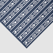 Navy Blue Bone Inlay Floral Border Decoupage Paper 薄葉紙 (詳細)