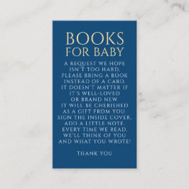 Navy Blue Books For Baby Request エンクロージャーカード