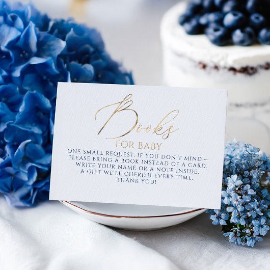 Navy Blue Books For Baby Request エンクロージャーカード