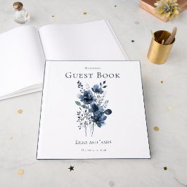 Navy Blue Botanical Wedding ゲストブック