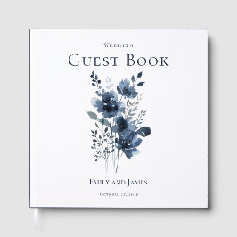 Navy Blue Botanical Wedding ゲストブック