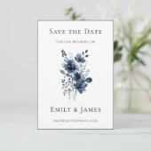 Navy Blue Botanical Wedding セーブザデート (スタンド正面)