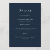Navy Blue Botanical Wedding Menu メニュー (裏面)