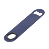 Navy Blue Bottle Opener Custom Text Bar Key Gift スピード栓抜き (裏面アングル)
