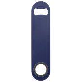 Navy Blue Bottle Opener Custom Text Bar Key Gift スピード栓抜き (正面)