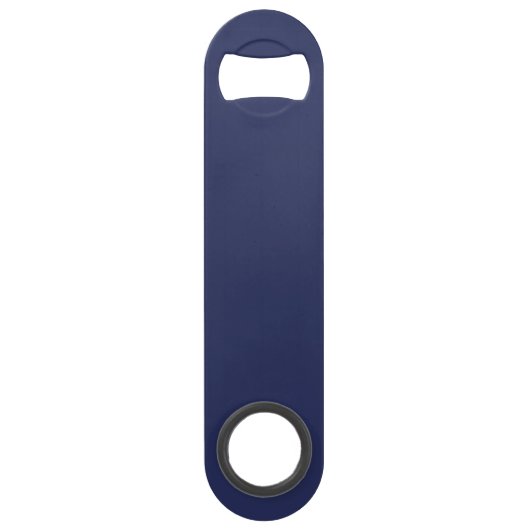 Navy Blue Bottle Opener Custom Text Bar Key Gift スピード栓抜き (正面)