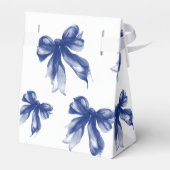 Navy Blue Bow Coquette Script Sweet 16 Thank You  フェイバーボックス (裏面サイド)