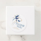 Navy Blue Bow Thank You Baby Shower フェイバータグ (インサイチュ)