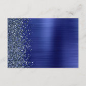 Navy Blue Brushed Metal Wedding Details  エンクロージャーカード (裏面)