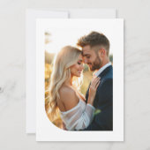 Navy Blue, Burnt Orange & Champagne Couples Shower 招待状 (裏面)