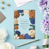 Navy Blue, Burnt Orange & Champagne Wedding アクリル招待状 (インサイチュ (ウェディング))