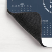 Navy Blue Business Logo 2026カレンダーマウスパッド マウスパッド (コーナー)