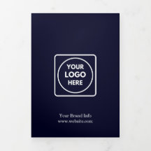 Navy Blue Business Logo | Custom Folded Design