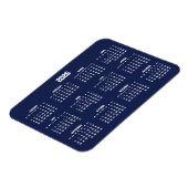 Navy Blue Calendar 2026 Flexible Magnet マグネット (左側)