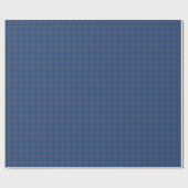 Navy Blue Charcoal Gray Gingham Dark Check Plaid ラッピングペーパー (フラット)