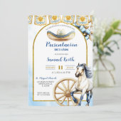 Navy Blue Charro Presentacion de 3 anos Invitatio 招待状 (スタンド正面)