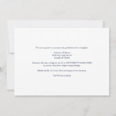 Navy Blue Class of 2026 Graduate Photo Graduation 案内状 (裏面)