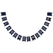 Navy Blue Class Of 2026 Graduation Party バンティングフラッグ (全)