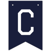 Navy Blue Class Of 2026 Graduation Party バンティングフラッグ (第2の旗)