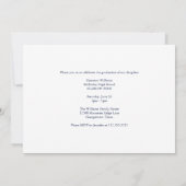 Navy Blue Class of 2026 Photo Graduation Party 招待状 (裏面)