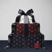Navy blue classic nutcracker wrapping paper ラッピングペーパー