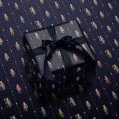 Navy blue classic nutcracker wrapping paper ラッピングペーパー