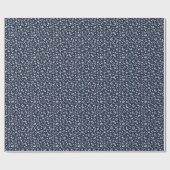 Navy Blue Classic Wedding Gift Wrapping Paper ラッピングペーパー (フラット)